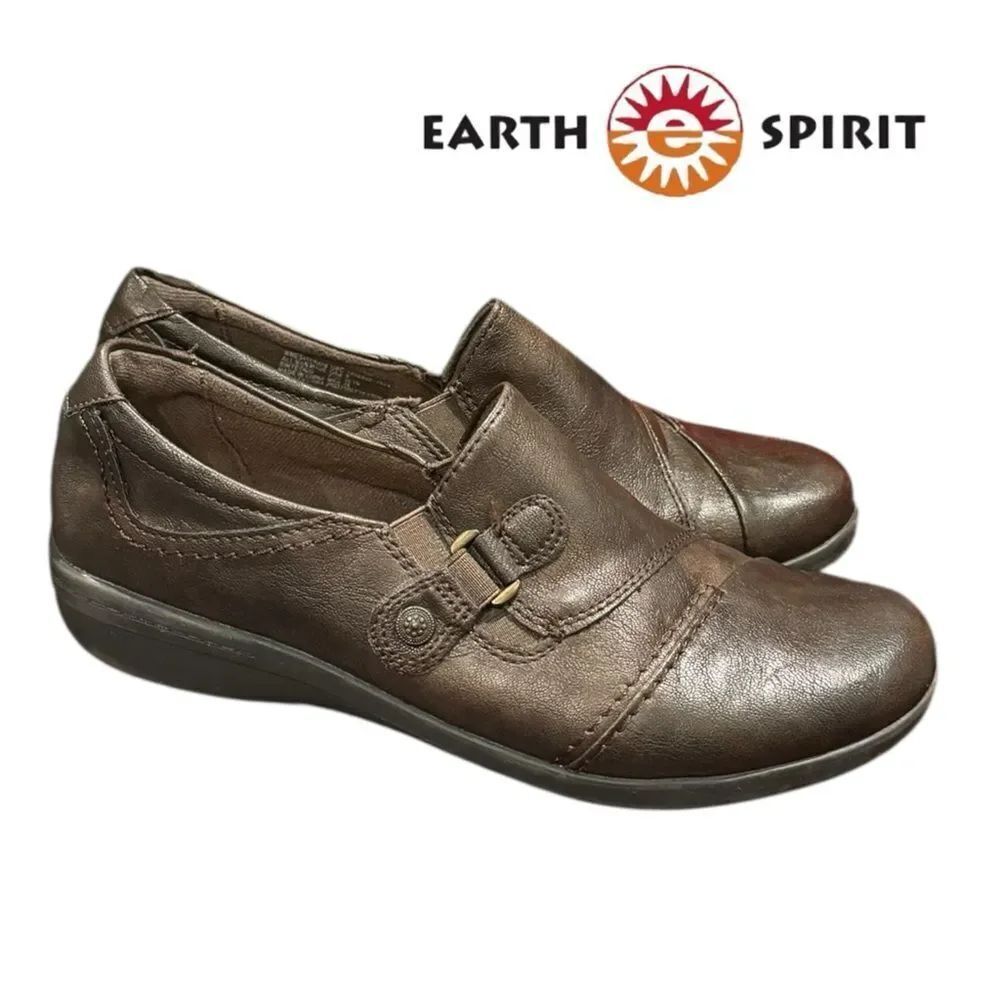Earth Spirit Sintetico Women's Brown Slip-on Loafers 9